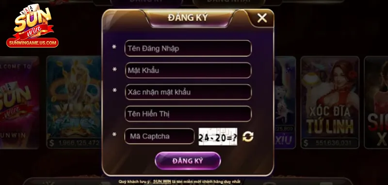 Đăng ký - tạo tài khoản nhanh chóng