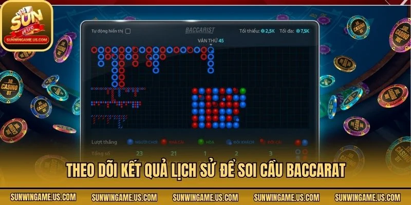 Theo dõi kết quả lịch sử để soi cầu baccarat