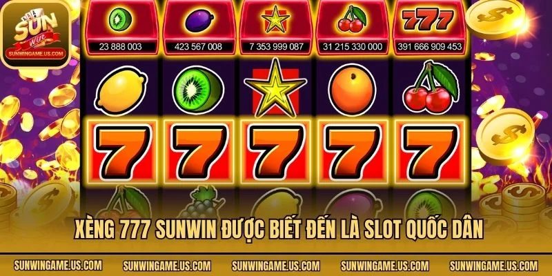 Xèng 777 Sunwin được biết đến là slot quốc dân