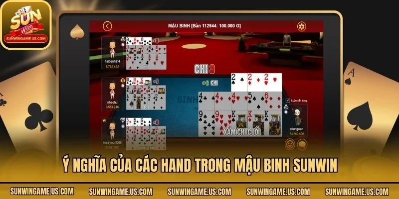 Ý nghĩa của các hand trong mậu binh SunWin